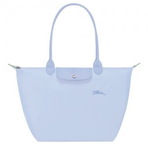 Torby Przez Ramię Longchamp Le Pliage Green L Tote Damskie Niebieskie | SN-LCMP47972