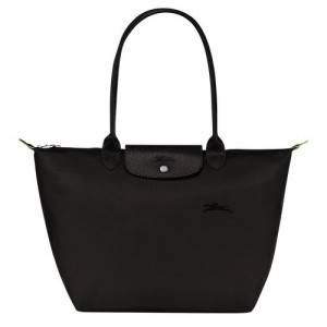 Torby Przez Ramię Longchamp Le Pliage Green L Tote Damskie Czarne | SN-LCMP47977