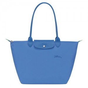 Torby Przez Ramię Longchamp Le Pliage Green L Tote Damskie Niebieskie | SN-LCMP48039