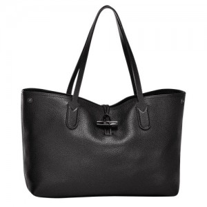 Torby Przez Ramię Longchamp Roseau Essential L Tote Damskie Czarne | SN-LCMP48004