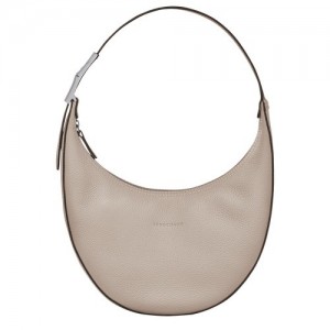 Torby Przez Ramię Longchamp Roseau Essential M Hobo Damskie Beżowe | SN-LCMP48005