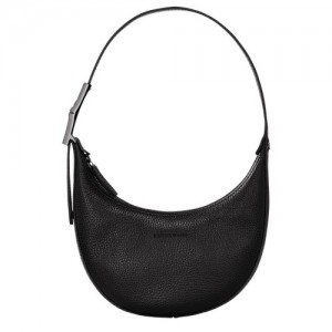 Torby Przez Ramię Longchamp Roseau Essential S Hobo Damskie Czarne | SN-LCMP48008