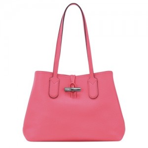 Torby Przez Ramię Longchamp Roseau Essential M Tote Damskie Różowe | SN-LCMP48009