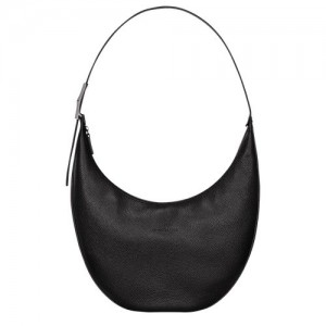 Torby Przez Ramię Longchamp Roseau Essential L Damskie Czarne | SN-LCMP48069