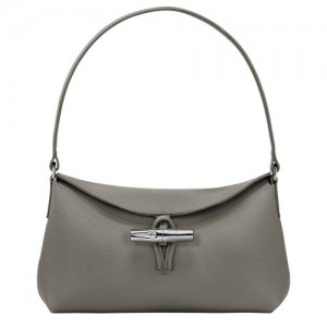 Torby Przez Ramię Longchamp Roseau S Hobo Damskie Szare | SN-LCMP48061