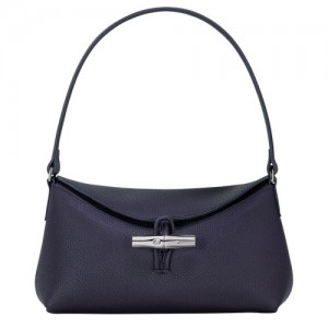 Torby Przez Ramię Longchamp Roseau S Hobo Damskie Granatowe | SN-LCMP48062