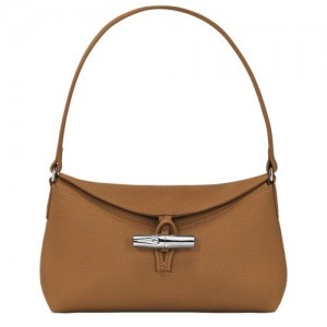 Torby Przez Ramię Longchamp Roseau S Hobo Damskie Beżowe | SN-LCMP48063