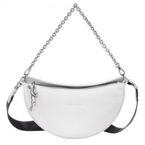 Torby Przez Ramię Longchamp Smile S Damskie Białe | SN-LCMP48051