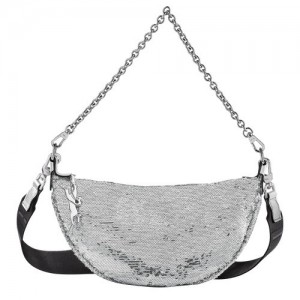 Torby Przez Ramię Longchamp Smile S Damskie Srebrne | SN-LCMP48052
