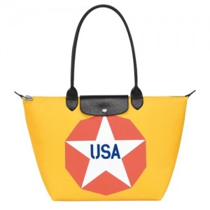 Torby Przez Ramię Longchamp X Robert Indiana L Tote Damskie Niebieskie | SN-LCMP47963