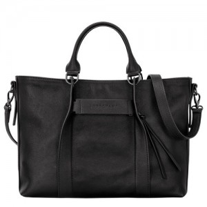 Torebka Longchamp 3d L Damskie Czarne | SN-LCMP47750
