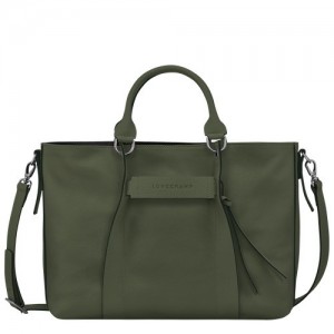 Torebka Longchamp 3d L Damskie Khaki | SN-LCMP47754