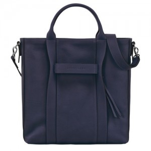 Torebka Longchamp 3d L Tote Damskie Granatowe | SN-LCMP47701