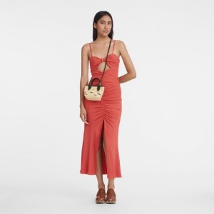 Torebka Longchamp Le Panier Pliage Xs Basket Damskie Khaki | SN-LCMP47788