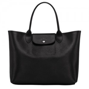 Torebka Longchamp Le Pliage City L Tote Damskie Czarne | SN-LCMP47689