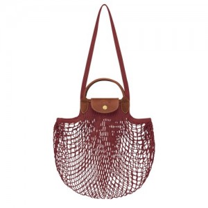 Torebka Longchamp Le Pliage Filet L Mesh Damskie Brązowe | SN-LCMP47783
