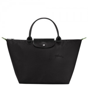 Torebka Longchamp Le Pliage Green M Damskie Czarne | SN-LCMP47718