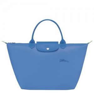 Torebka Longchamp Le Pliage Green M Damskie Niebieskie | SN-LCMP47726