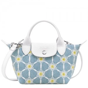 Torebka Longchamp Le Pliage Kolekcja Xs Damskie Niebieskie | SN-LCMP47790