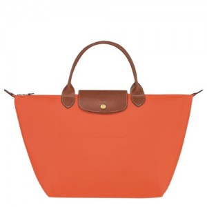 Torebka Longchamp Le Pliage Original M Damskie Pomarańczowe | SN-LCMP47737