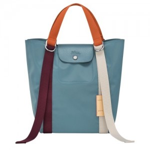 Torebka Longchamp Le Pliage Re-play S Tote Damskie Niebieskie | SN-LCMP47682