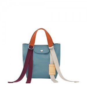 Torebka Longchamp Le Pliage Re-play Xs Damskie Niebieskie | SN-LCMP47684