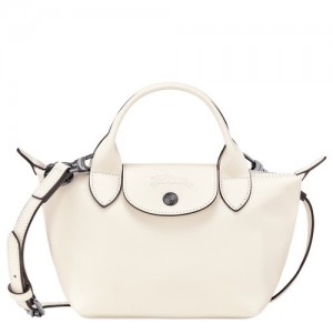 Torebka Longchamp Le Pliage Xtra Xs Damskie Białe | SN-LCMP47679