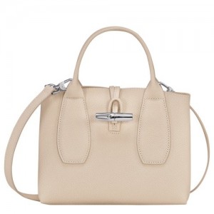 Torebka Longchamp Roseau S Damskie Beżowe | SN-LCMP47765