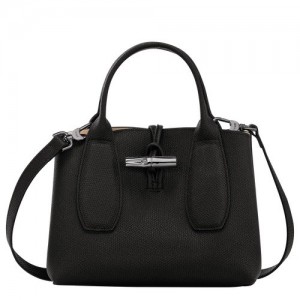 Torebka Longchamp Roseau S Damskie Czarne | SN-LCMP47767