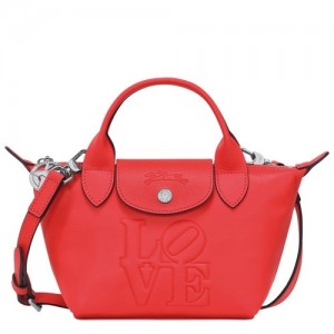 Torebka Longchamp X Robert Indiana Xs Damskie Czerwone | SN-LCMP47705