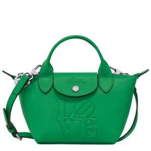 Torebka Longchamp X Robert Indiana Xs Męskie Zielone | SN-LCMP49199