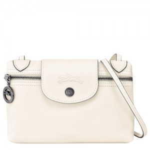 Torebki Małe Longchamp Le Pliage Xtra Xs Damskie Białe | SN-LCMP48199